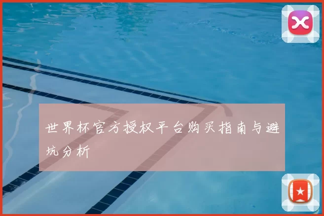 世界杯官方授权平台购买指南与避坑分析